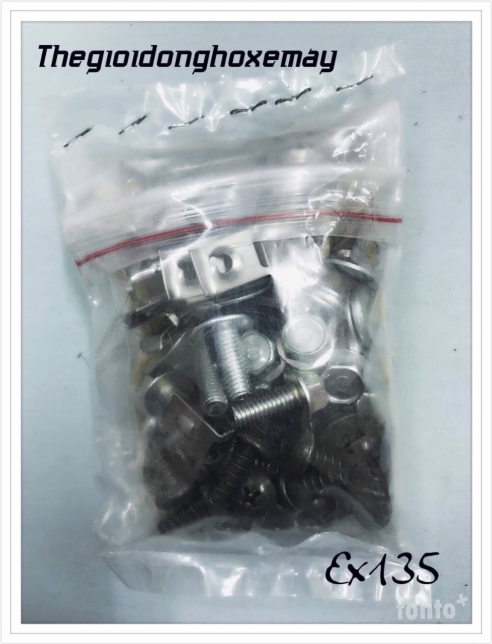 Bộ ốc vỏ nhựa xe máy ex135
