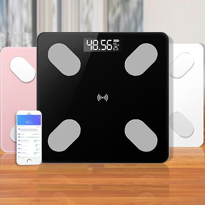 Cân Sức Khỏe Điện Tử Kết Nối Bluetooth Đo Chỉ Số Sức Khỏe Nhằm Kiểm Soát Tốt Chế Độ Ăn Uống và Hoạt Động Thể Thao