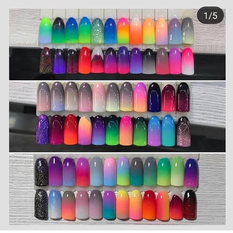 Cọ omber nail cán gỗ  dùng loang màu vẽ móng