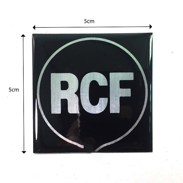 [HCM]CẶP TEM DÁN THÙNG LOA LOGO RCF- GIÁ 1 CẶP