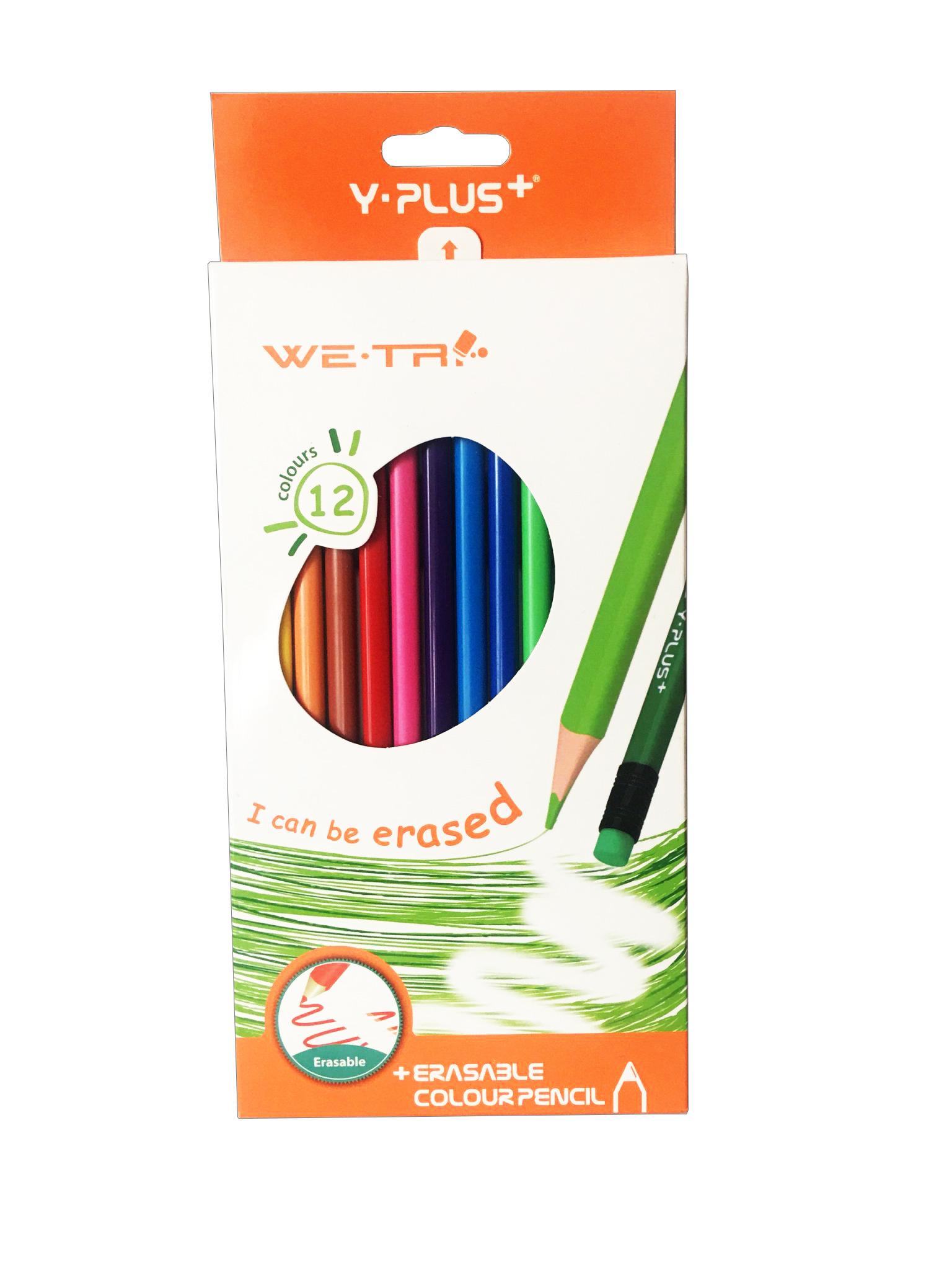 [HCM](Màu tẩy được) Hộp Bút Chì 12 màu - Y PLUS+