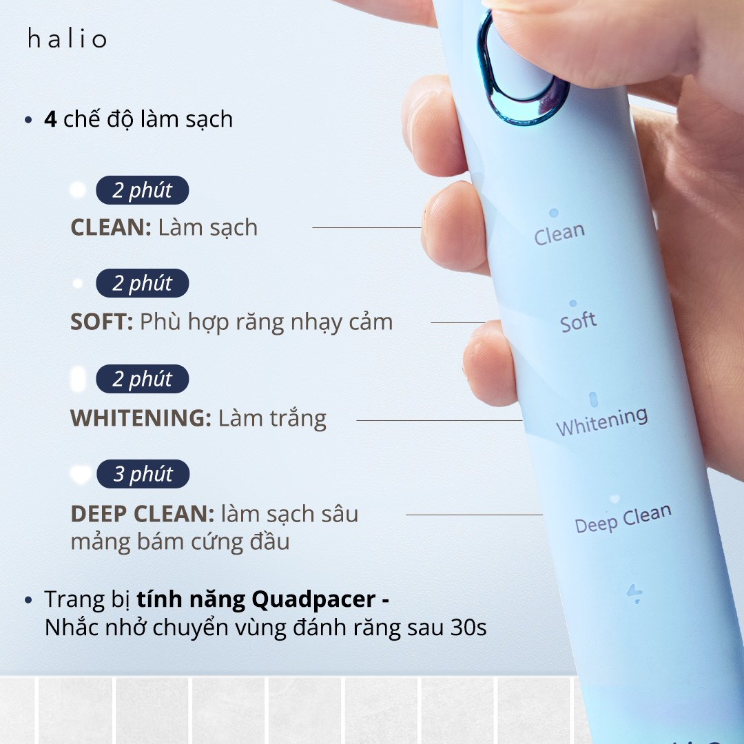 Combo 2 Bàn chải điện Halio Sonic SmartClean Electronic Toothbrush