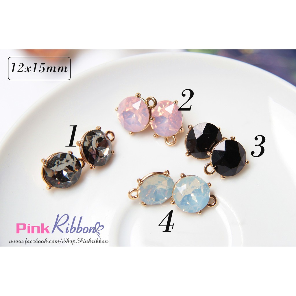 Hạt đá pha lê 12mm đính phụ kiện váy áo, kẹp tóc, nơ cài