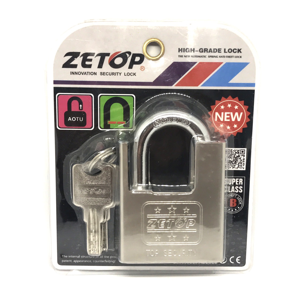 Ổ khóa 6cm chống cắt ZETOP trắng