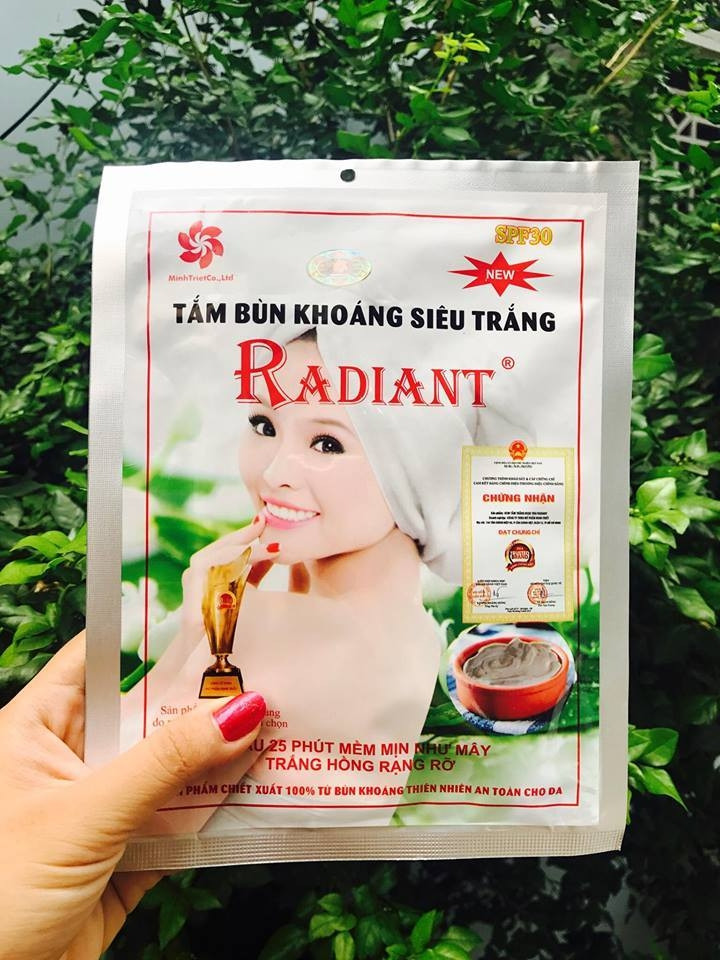 [HCM]TẮM BÙN KHOÁNG SIÊU TRẮNG RADIANT
