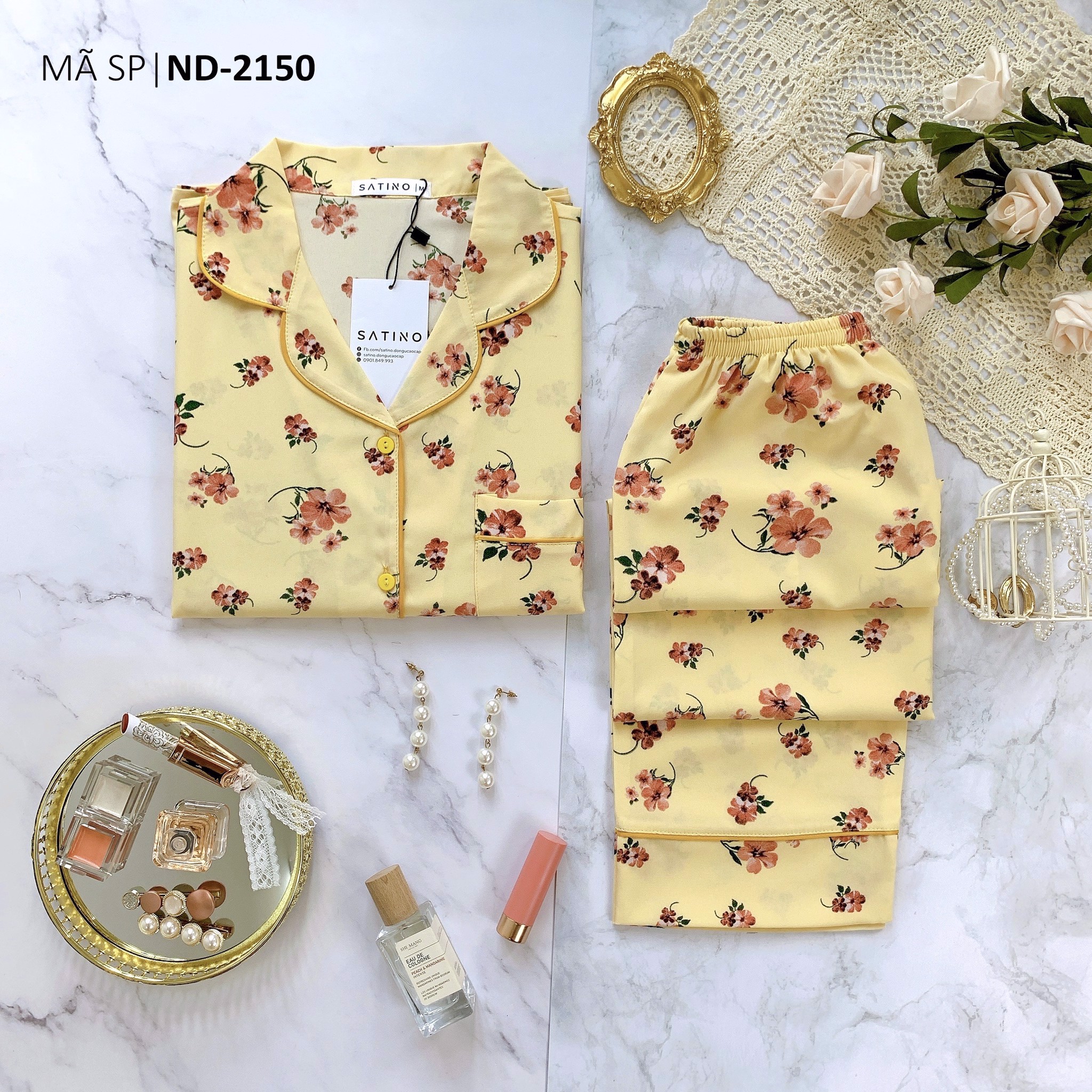 [COMBO 3 BỘ 499K] Pijama TNQD - Sakura Yellow