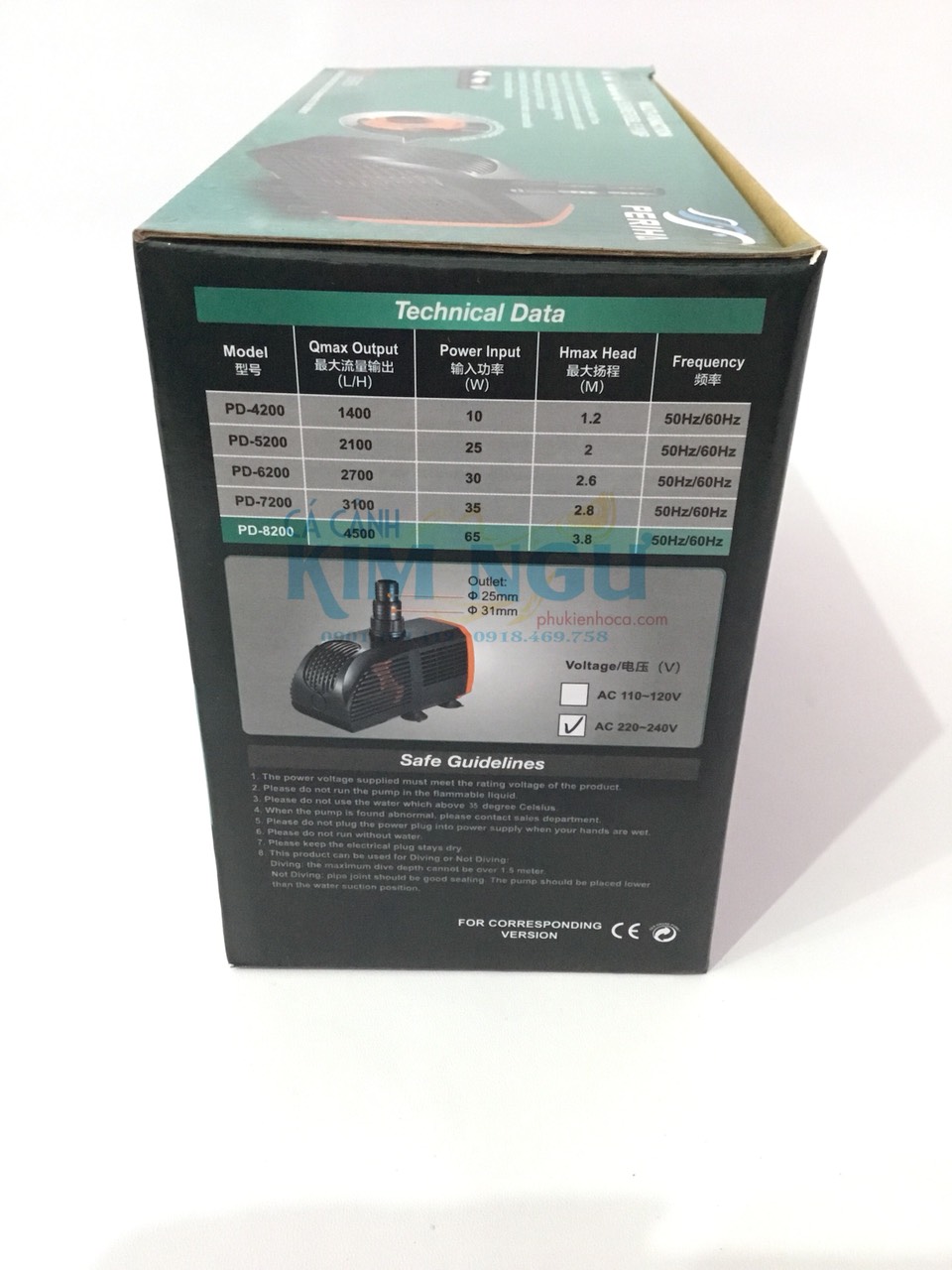 Máy Bơm Nước Hồ Cá PERIHA PD 8200 (65W)