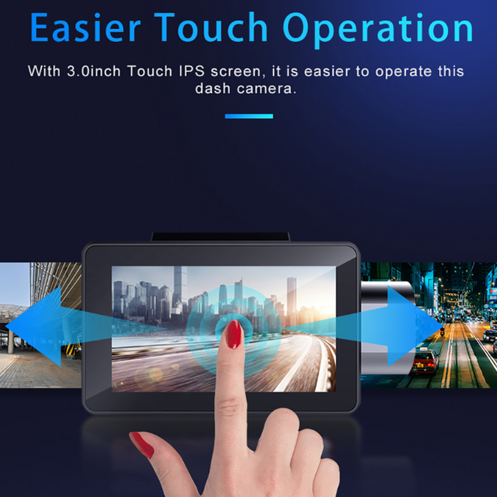 Camera hành trình ô tô Wifi, 4G  Phisung K11 Plus, Android: 8.1, màn hình LCD IPS 3 inch