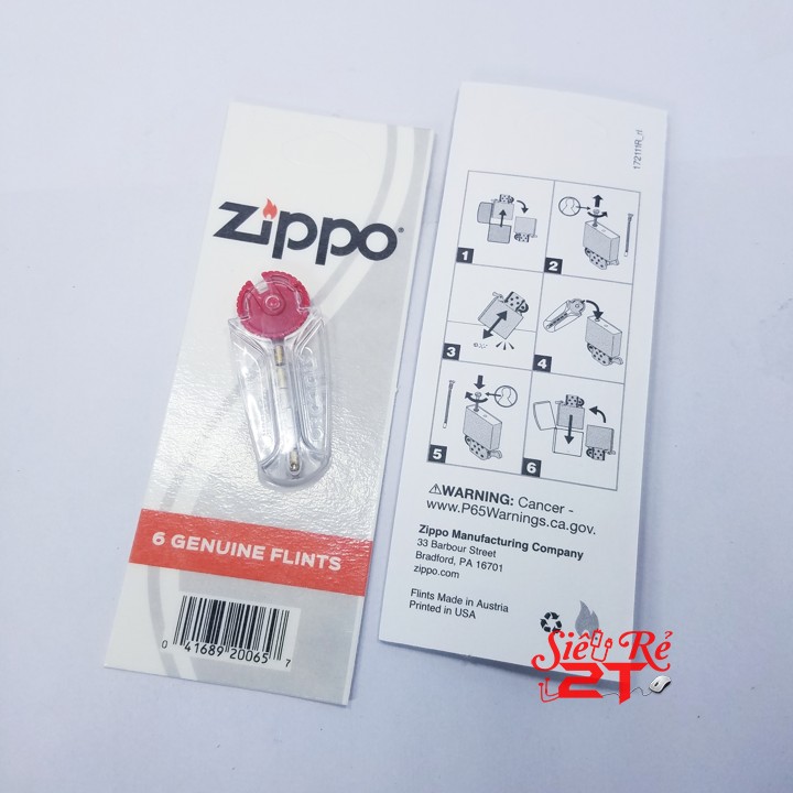 Combo 2 Xăng Zippo, 1 đá lửa, 1 bấc hàng chính hãng