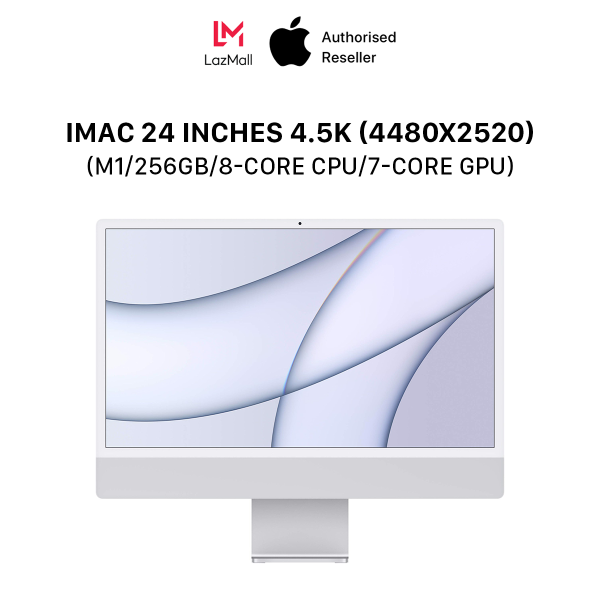 iMac 24 inches 4.5K (4480x2520) M1 Chipset (8GB & 16GB / 256GB / 8-Core CPU / 7-Core GPU) l HÀNG CHÍNH HÃNG