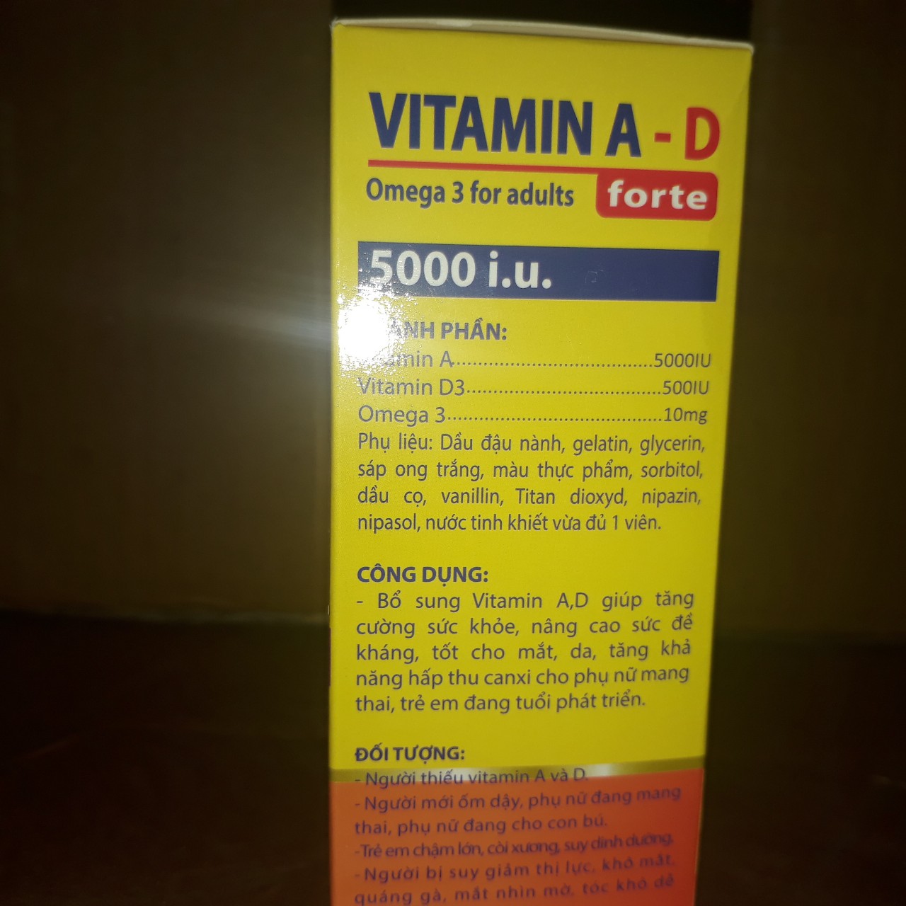 Viên Uống Bổ Sung Vitamin A D Omega 3 tăng cường sức khỏe nâng cao đề kháng tốt cho mắt da - Hộp 100 viên