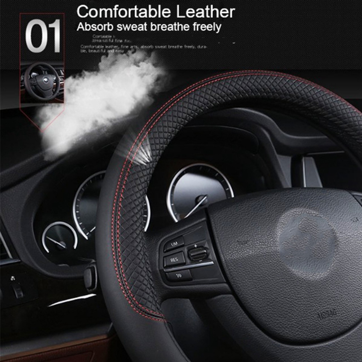 Bọc Vô Lăng Ô Tô Chuẩn Da Size 37- 38 Cm  Bao Tay Lái Ô Tô Chuẩn Da Cho Xe 5-7 Chỗ  Bọc Vô Lăng Toyota Cao Cấp