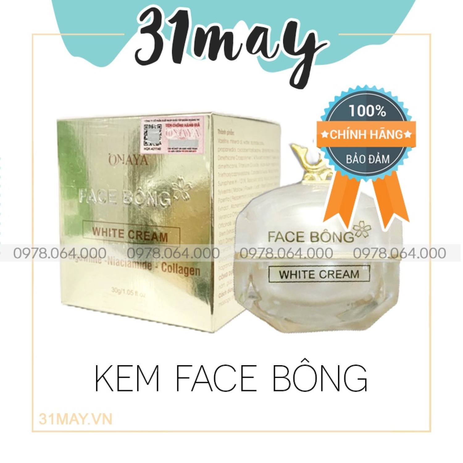 Kem face bông onaya dưỡng da giảm nám chính hãng 30gr