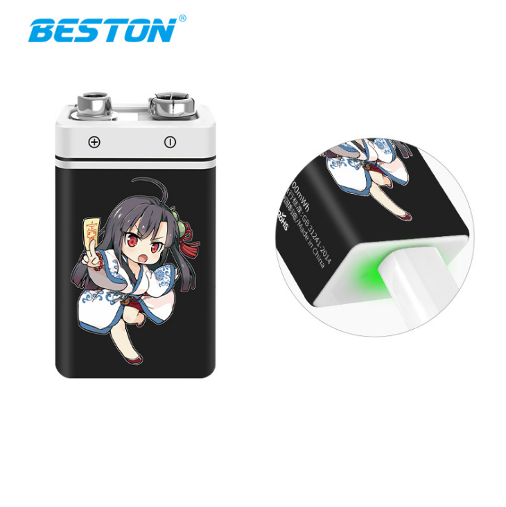Pin sạc 9V Lithium Beston cổng sạc trực tiếp micro USB - Pin micro, đồng hồ đo điện, máy nghe nhạc, đèn pin,