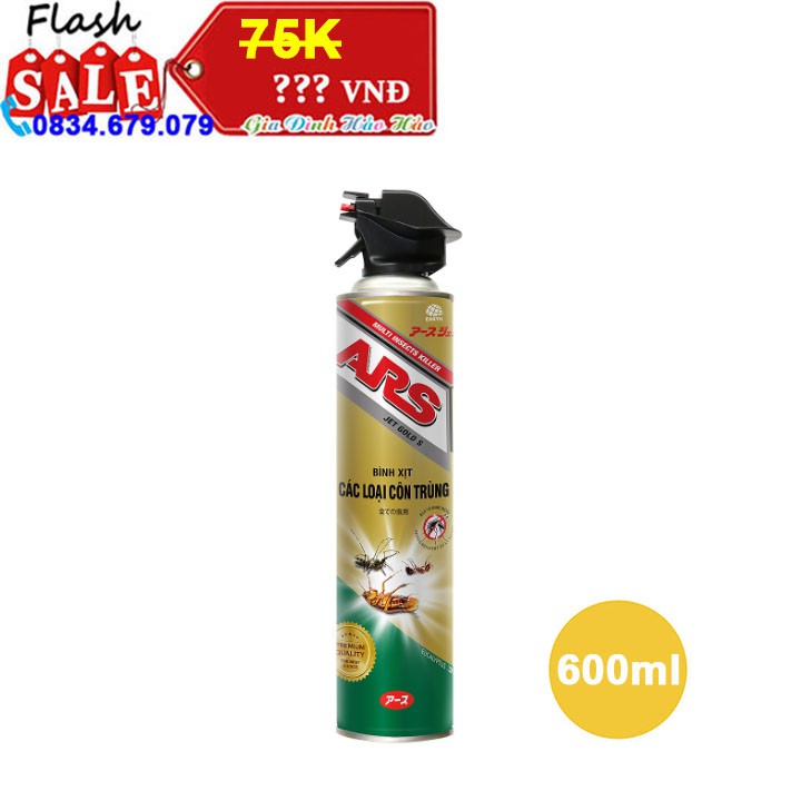 Bình xịt côn trùng ARS Jet Gold Plus Thái Lan chai 600ml