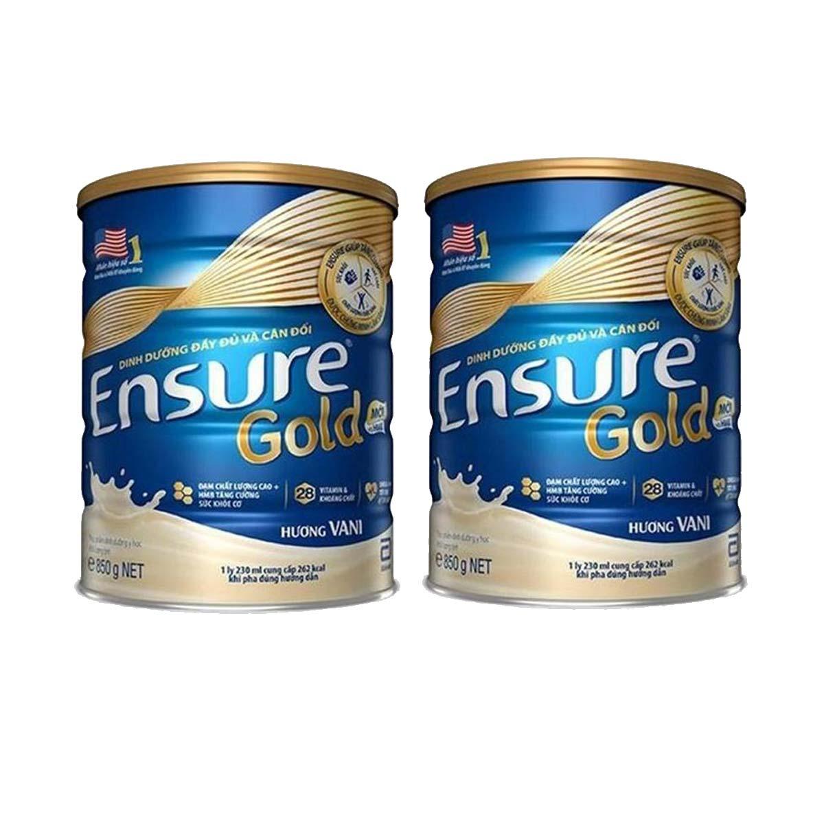 Sữa bột Abbott Ensure gold vani, ít ngọt, lúa mạch 850g