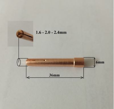 Kẹp kim hàn tig dùng cho mỏ qq150 1.6- 2.0- 2.4*36mm