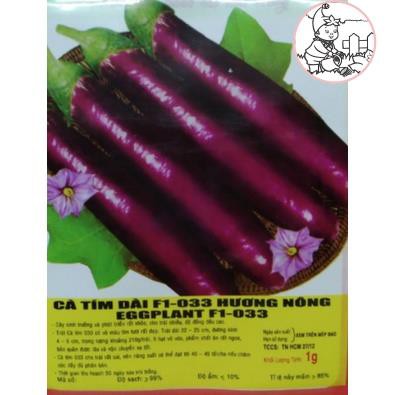 Hạt cà tím dài f1 - gói 1 gram