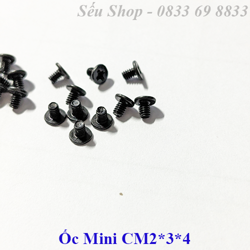 Combo 10 ốc mini CM 2*3*4 màu trắng / đen