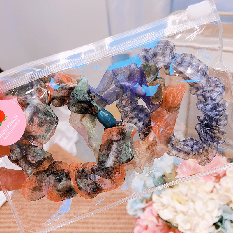 [HCM]Set cột tóc scrunchies kèm túi zip 3 cái - UniLabel