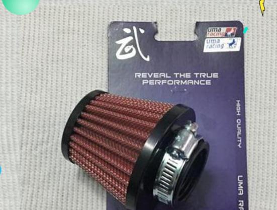 LỌC GIÓ ( Pô e ) UMA RACING PRO dành cho Winner 150 , Exciter 150 ( Sử dụng từ họng gió 28mm đến 38mm )