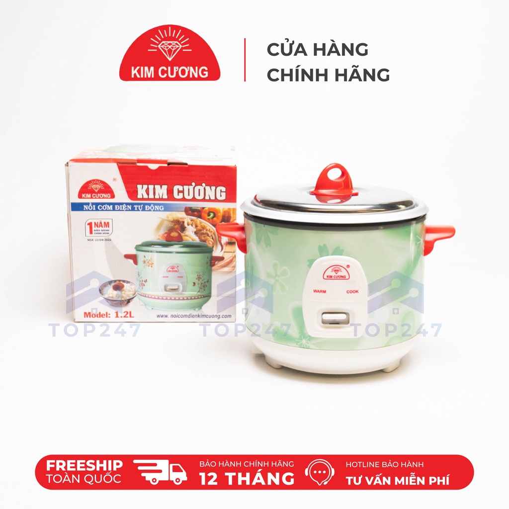 Nồi Cơm Điện Kim Cương 1.2 Lít - Nắp Rời [Bảo Hành Chính Hãng 12 Tháng]