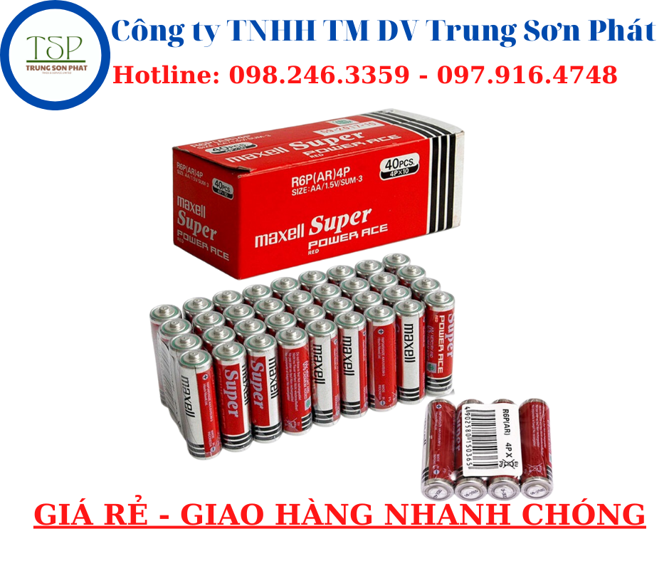 [ Lốc 4 Viên ] Pin Tiểu AA ( 2A ) Maxell 1.5V