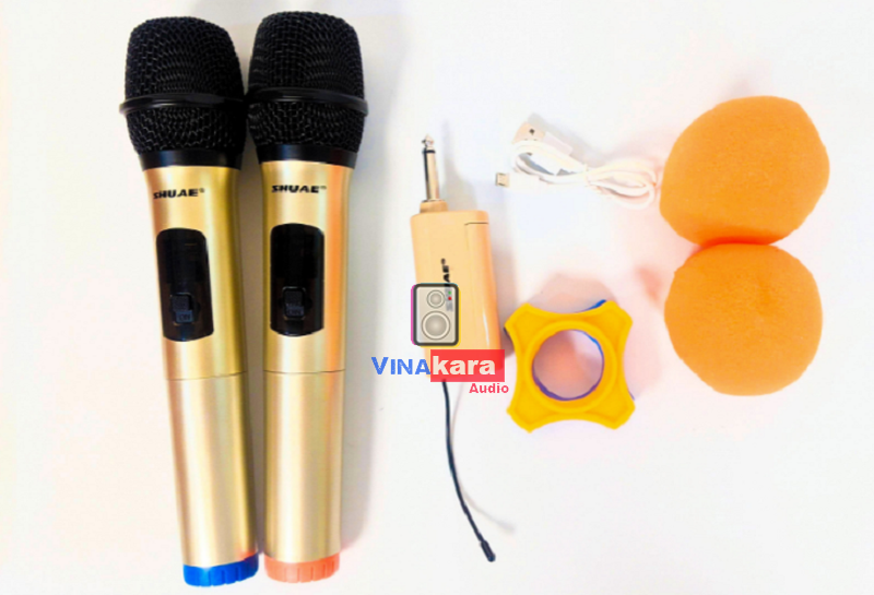 Bộ 2 micro không dây đa năng Shuae SM 6.6 - Micro đa năng phù hợp mọi thiết bị