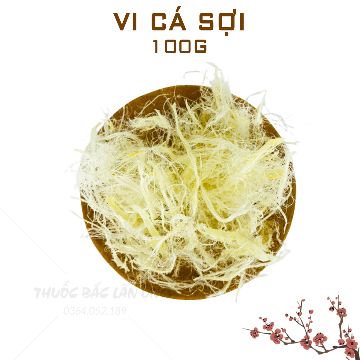 Vi cá mập nguyên cước 100g - Thuốc bắc lãn ông