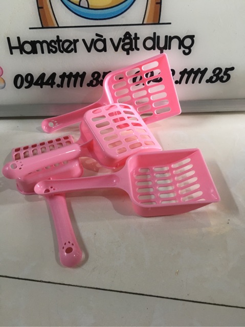 Xẻng nhựa hốt phân mèo - Xanh lá