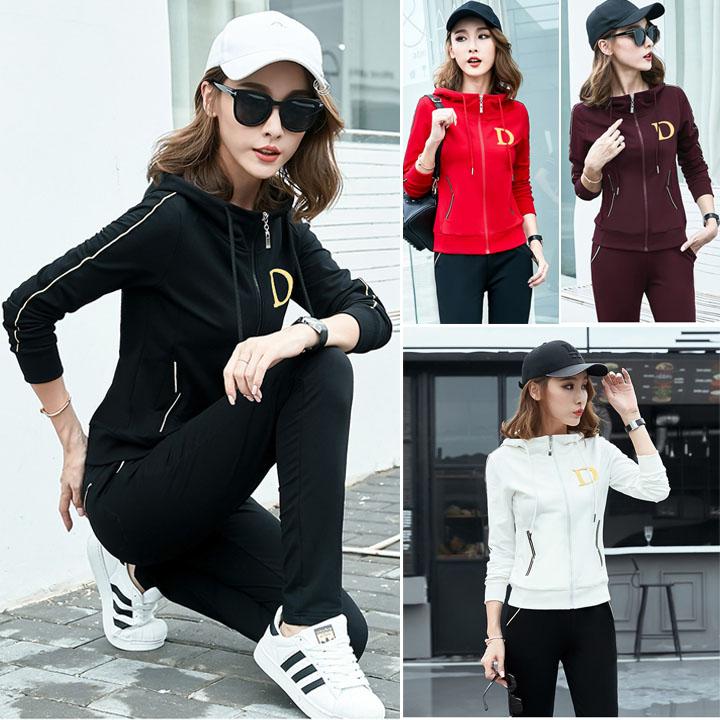 [HCM]Bộ đồ thể thao nữ thêu chữ D - TT288
