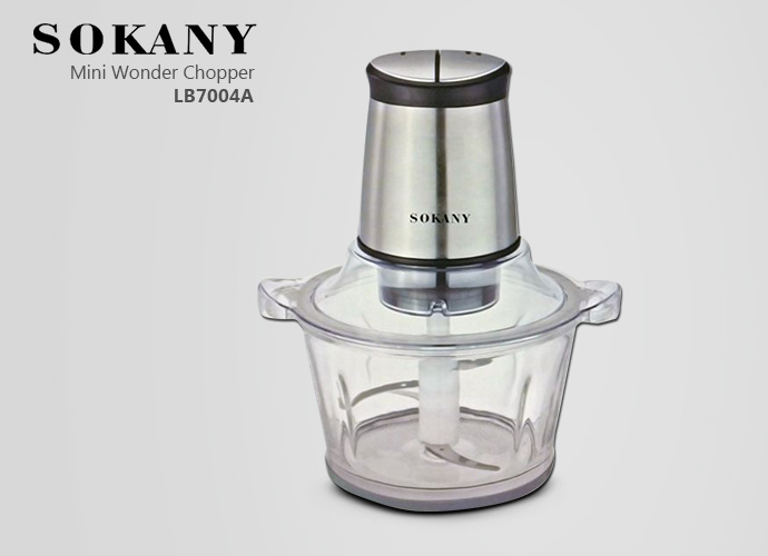 Máy xay sinh tố thực phẩm đa năng Sokany 7004A công suất 800W có 2 tầng dao 2 tốc độ xay mạnh mẽ
