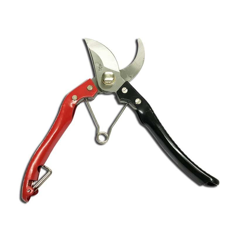 Kéo cắt cành 200mm mỏ cong, cán đỏ đen Top - LU-KTDN