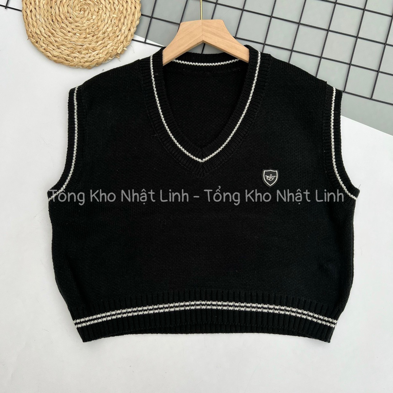 Áo gile nữ áo gile len học sinh kiểu dáng hàn quốc trẻ trung nhật linh - a68