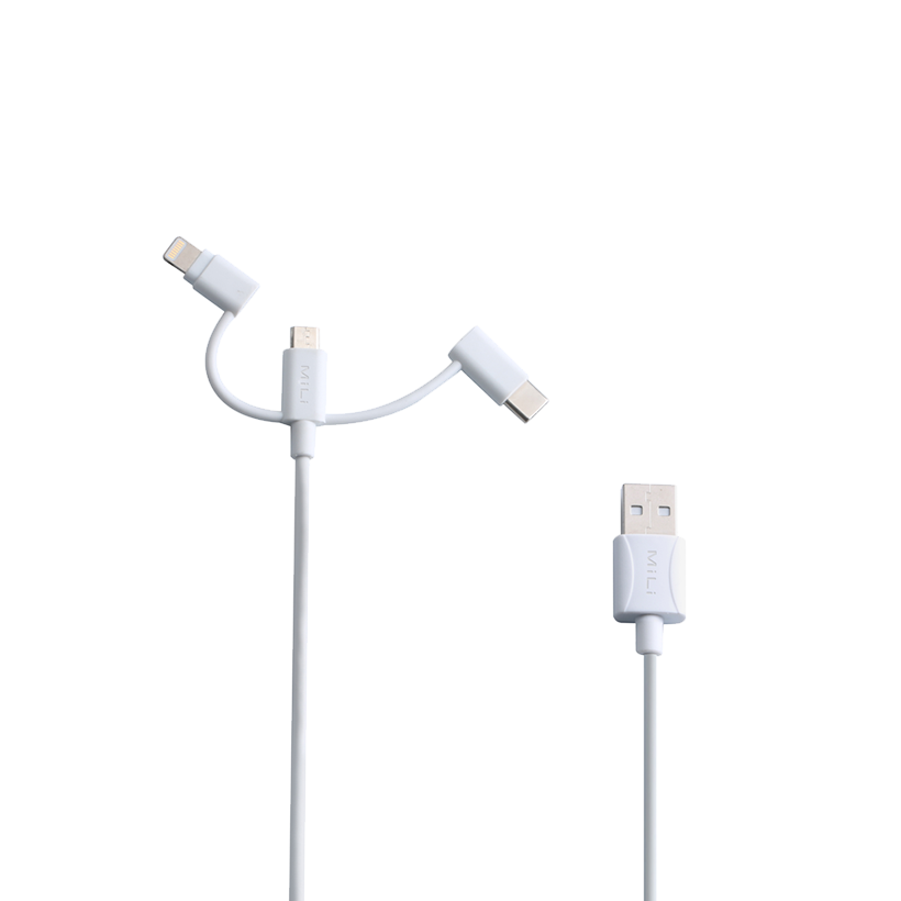 Cáp 3in1 MiLi - HI-L31 màu trắng