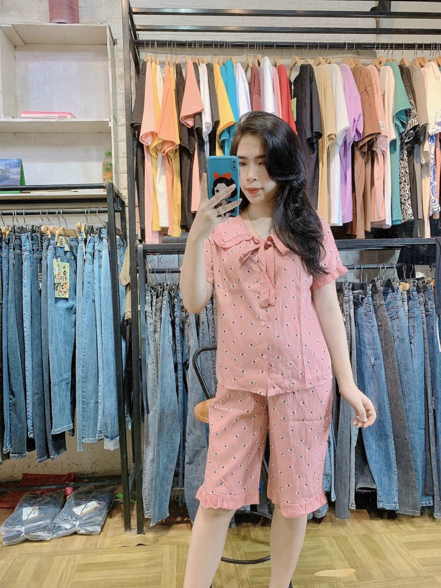 Đồ bộ lửng mặt nhà chất đũi cao cấp