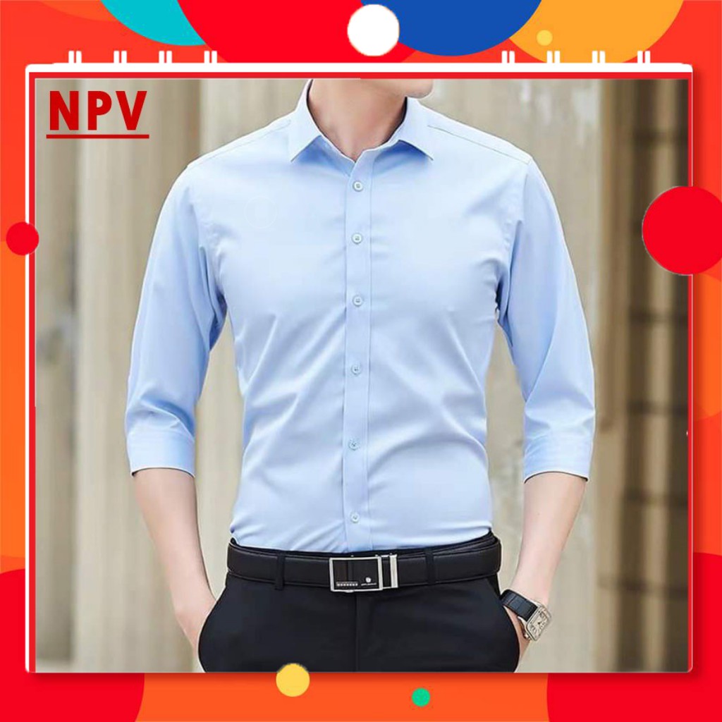 ÁO SƠ MI  NAM  ÁO CÔNG SỞ  VẢI LỤA  THỜI TRANG HÀN QUỐC CAO CẤP