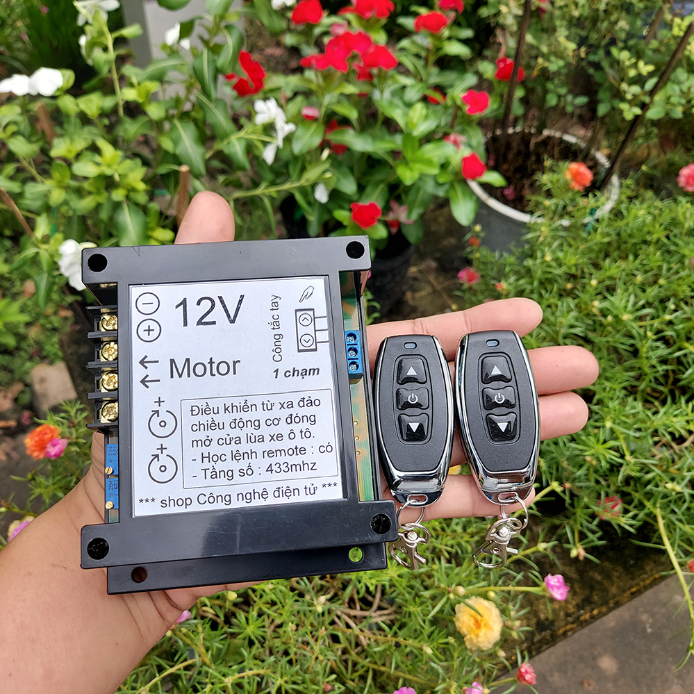 (  1 chạm   ) Mạch Điều khiển từ xa đảo chiều motor 12v - 50w (relay 30A)