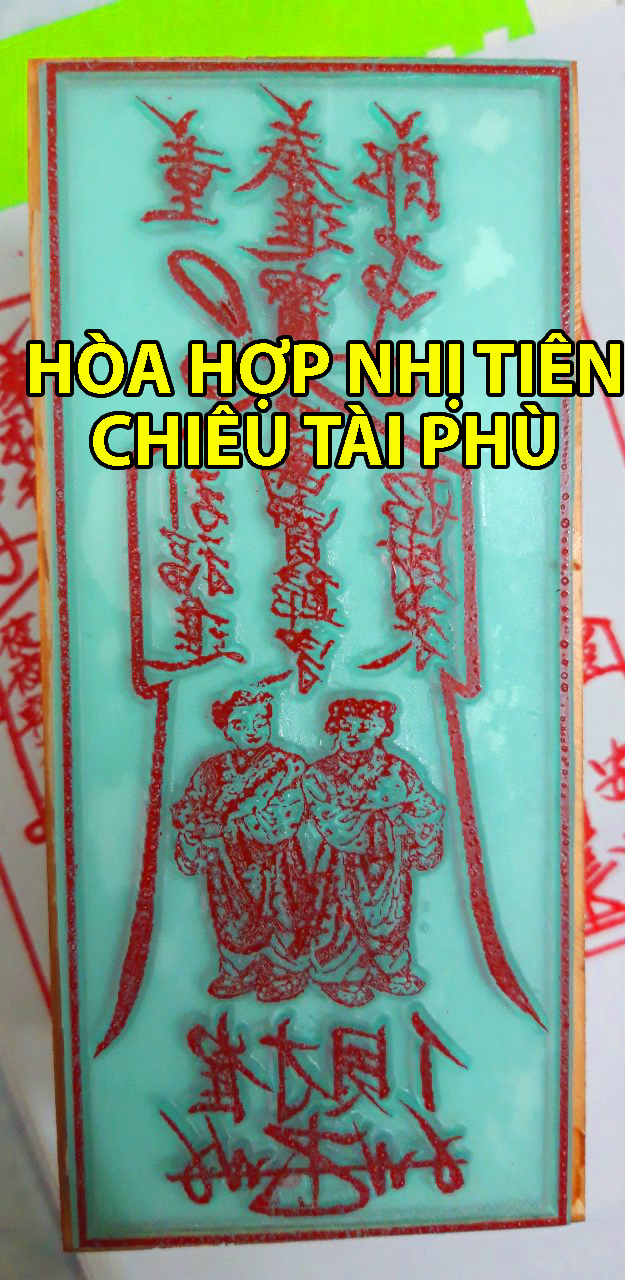 Ấn Triện Hòa Hợp Nhị Tiên Chiêu Tài Phù