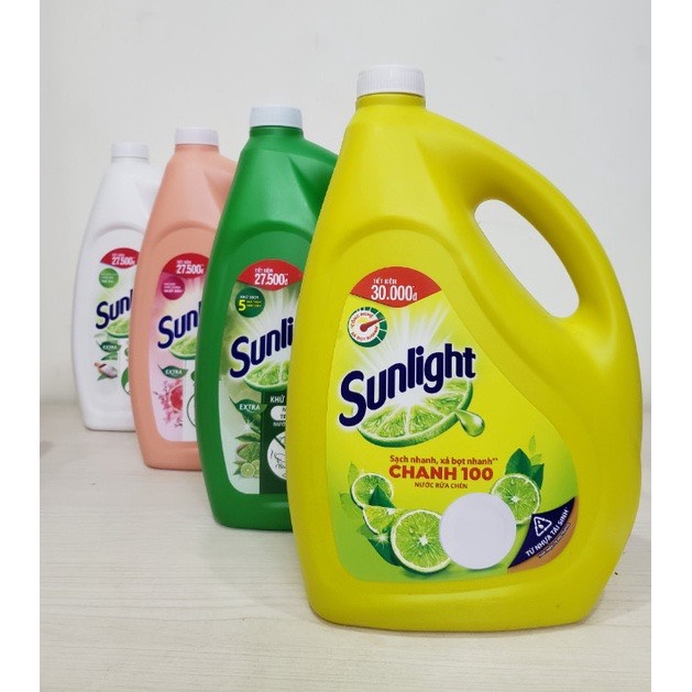 Nước rửa chén Sunlight can 3.5kg/ túi 3.4kg