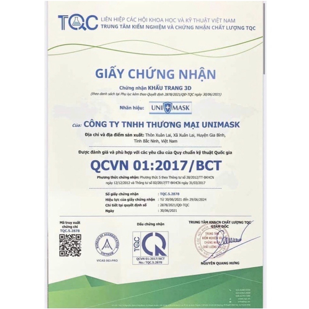 TÚI 10C KHẨU TRANG KF94 UNIMASK