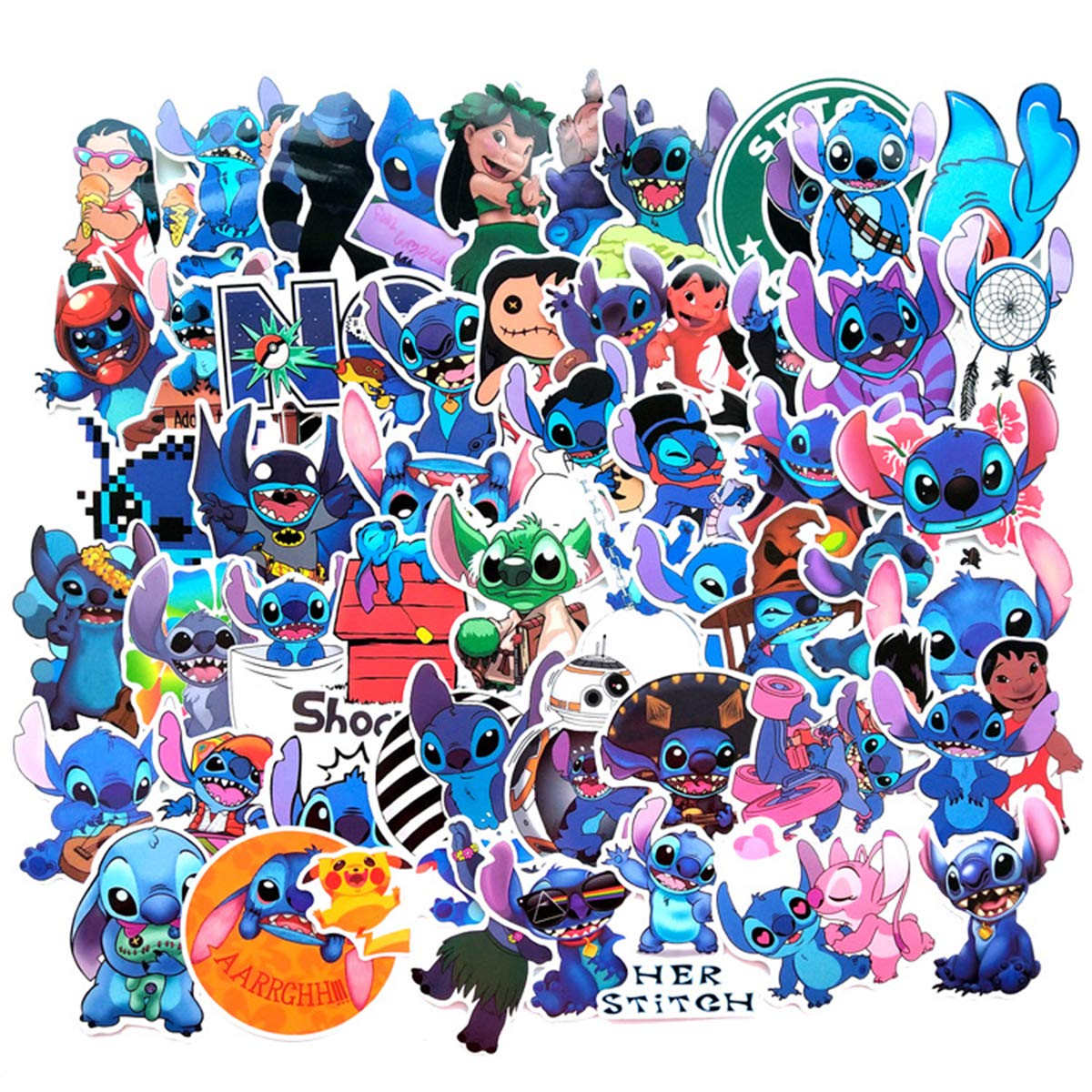 Set 30-80 Sticker Stitch ảnh decal hình dán ép lụa