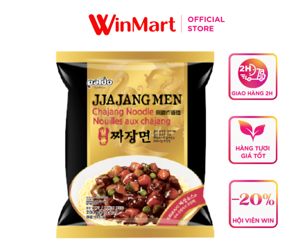 [Siêu thị WinMart] - Mì trộn tương đen Paldo Jjajangmen gói 200g