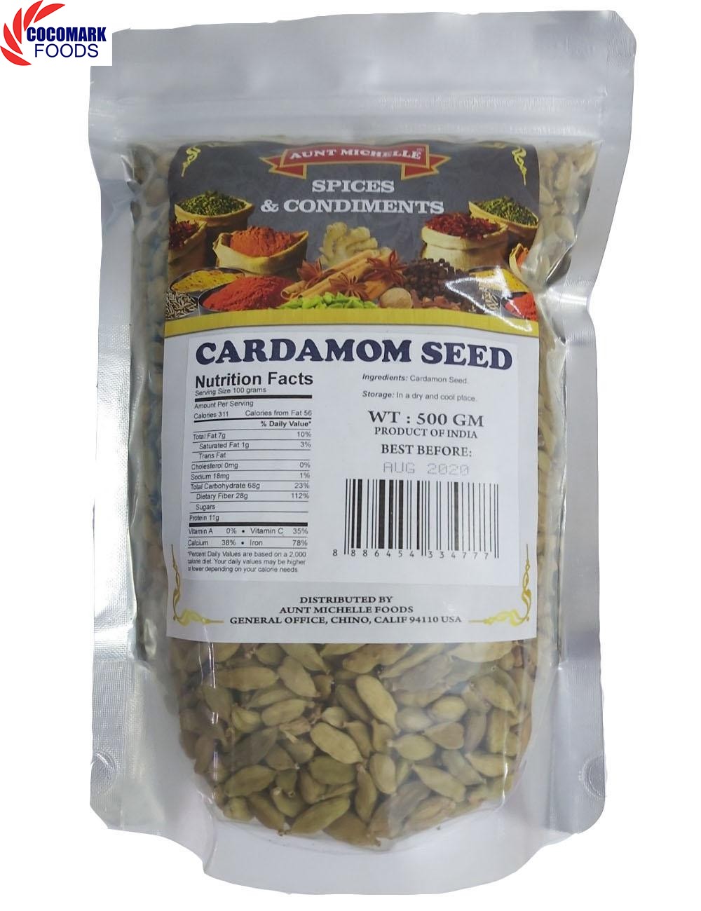 Bạch đậu khấu Cardamom Seed 500g