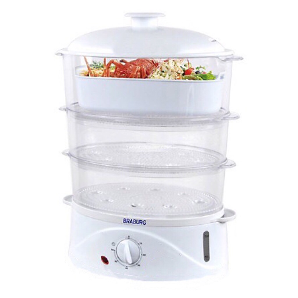 Bộ Nồi Hấp Điện Đa Năng 3 Tầng Braburg