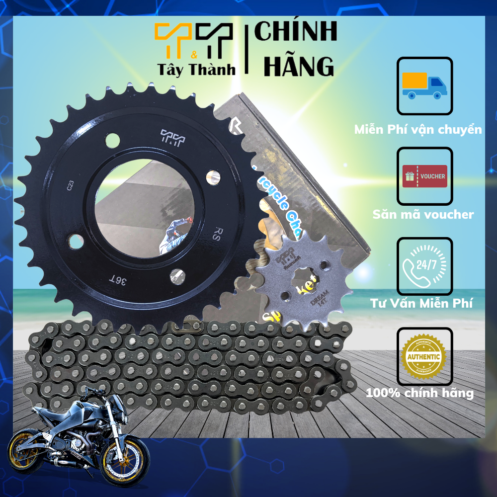 Nhông sên đĩa wave phù hợp xe wave, future, blade - T&T Tây Thành Shop chuyên nhông sên dĩa