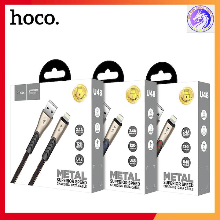 [HCM]CÁP SẠC NHANH DÂY DÙ 2.4A HOCO U48 - DÀI 1.2M