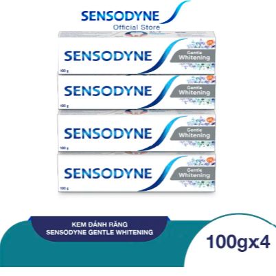 Combo 4 Kem đánh răng giảm ê buốt trắng tự nhiên Sensodyne Whitenning 100g