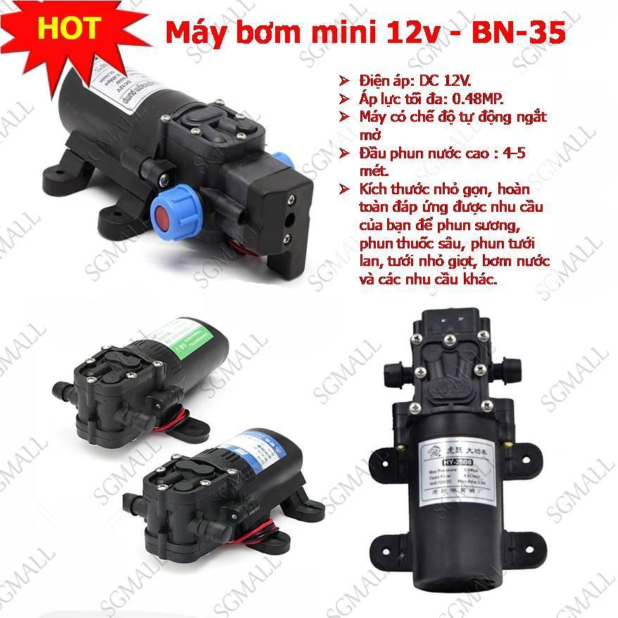Máy tăng áp Máy Bơm Mini Tăng Áp Lực Nước Loại 12v-70W lưu lượng 6L/phút Loại Xịn GIảm 50% Dùng để làm máy rửa xe mini tưới cây gia đình tưới giàn lan tưới nấmcho máy giặt bình nóng lạnh..vv .Bảo hành1 năm.