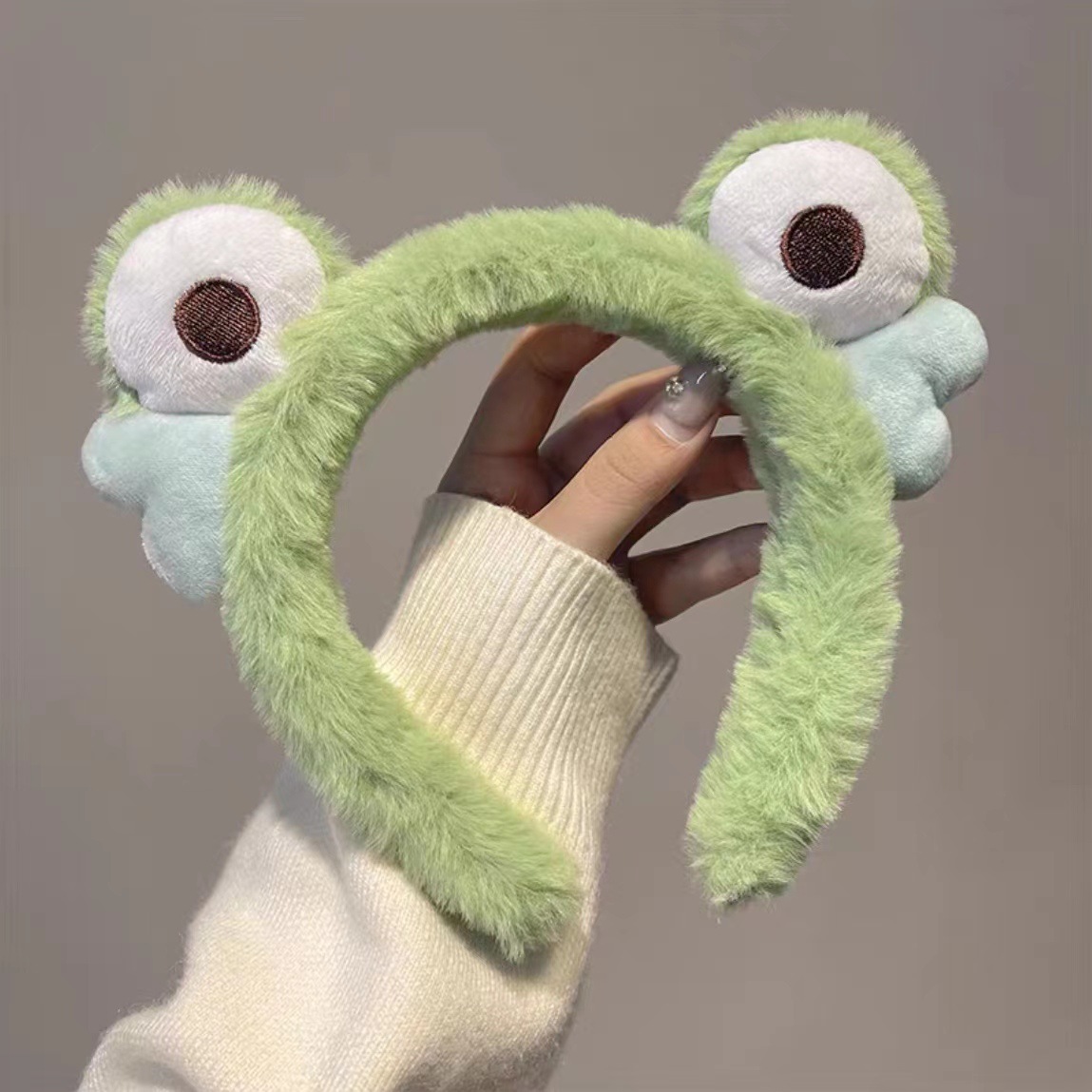 Bờm cài tóc hàn quốc, bờm con ếch cài tóc YUUKI,bờm tóc con ếch đáng yêu, băng đô cài tóc cute